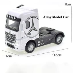 1:50 Diecast Alloy Truck Head Model Toy Container Truck Pull Back With Light Engineering Transport Vehicle Hobby Collections