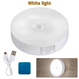 Wireless Night Light Motion Sensor Bedroom 8LED Detector Wall Decoration Round Lamp Room Staircase Closet Bedside Wardrobe Bulbs