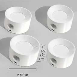 4/2PCS LED Dimmable Wall Lights with Remote, 3 Color Temperatures, Rechargeable Magnetic 360° Rotation Night Lamp for Room