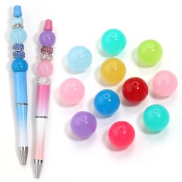 20pcs 16mm Acrylic Beads Candy Color Round Loose Spacer Beads For DIY Jewelry Making Bracelets Necklace Phone Key Chain Findings