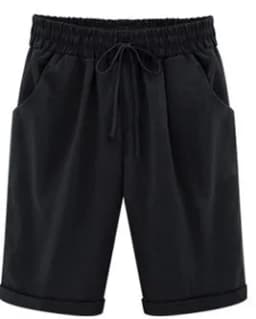 Women Shorts Summer Loose Solid Color Elastic Waist Drawstring Pockets Fashionable Woman's Shorts Dropshipping Sale YDS7088