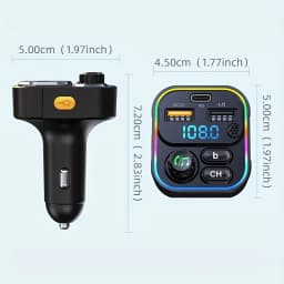 FM Transmitter Bluetooth 5.3 Handsfree Car AUX Radio Modulator MP3 Player with PD20W QC3.0 Fast Charge Adapter Car Accessories