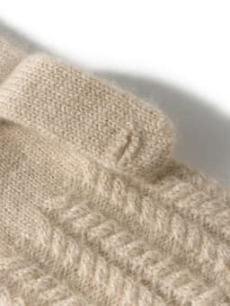 100% Premium Cashmere Gloves Cable Knit Cuff Lady Touchscreen Finger Hole Winter Women Warm Soft Luxurious Texture Gloves Female