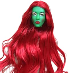 1/6 Doll Head Toys DIY Toy Rare Face Doll Parts Colorful Hair Doll Accessories Brown White Beige Skin Doll Heads Figures
