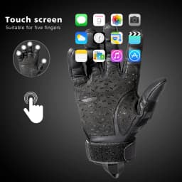 PU Leather Full Finger Tactical Touch Screen Gloves Hiking Cycling Training Climbing Airsoft Hunting Non-slip Protective Gear