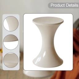 Hourglass Shape Storage Foot Rest Stool for Bathroom PP Material 44x31cm End Table