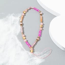 Fashion Acrylic Mobile Phone Chain Five-Pointed Star Pendant Beaded Telephone Lanyard Cellphone Hanging Rope For Women Jewelry