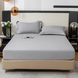 Black Fitted Sheet Home Bed Linen 90x200 Bed Cover with Elastic Band Tampa De Colchão Double Bedsheet (Pillowcase Need Order)