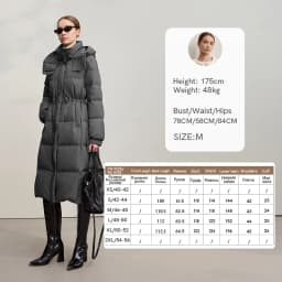 AMII Down Jacket 2025 Winter New Casual Warm Solid Color Hooded Straight Long Down Coat Zipper Long Sleeves Women's Top 12544149