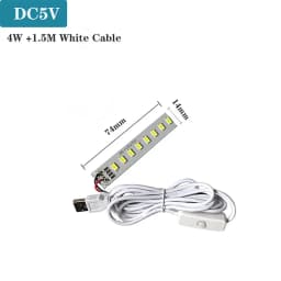 DC5V LED Light Board SMD5730 One Color Lamp Source 1W 2W 3W 4W 5W 10W12W 30W With 1.5M USB Plug ON/OFF Switch White Warm Light.