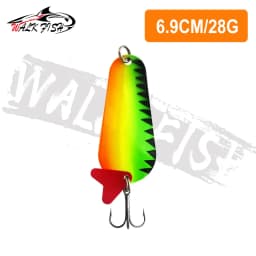 WALK FISH New 16g-28g Metal Spinner Spoon Trout Fishing Lure Hard Bait Sequins Noise Paillette Bait Hard Sequins Spinner