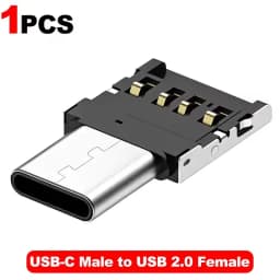 1-20Pcs USB-C Male to USB 2.0 Female Data Connector Mini USB C OTG Connector Adapter Type C To USB Adapte for Macbook Samsung
