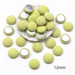 50pcs 12mm/15mm Mix Colors Fabric Covered Round Buttons Home Garden Flatback Cabochon Crafts Scrapbooking DIY