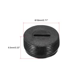 6/10/20Pcs Black Plastic Screw Carbon Brush Holder Caps Case Dia 10mm/12mm/13mm/14mm/15mm/16mm/18mm/20mm/22mm Brush Cover