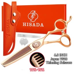 HISADA New Barber Scissors, 6.3-7.0 inch Professional Hair Cutting Scissors, Blind Hole Design Salon Scissors, Ergonomic Comfort