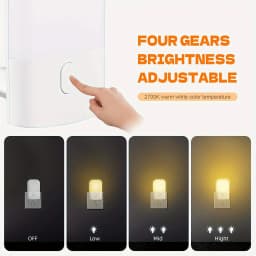 1/2 Set Light Sensor LED Night Lights EU Plug Dimmable Cabinet Light For Baby Bedside Bedroom Corridor Wireless Night Lamp