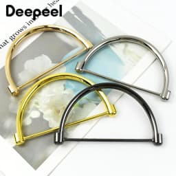 1-5Pcs Metal Bag Handle Replacement for Women DIY Shoulder Bags Making Handbag Frame Parts D Rings Buckles HandBag Accessories
