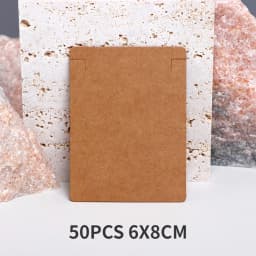 50PCS 6x8cm Black White Brown Necklace Display Cards For Jewelry Blank Holder Cardboard Small Businesses Packaging Supplies