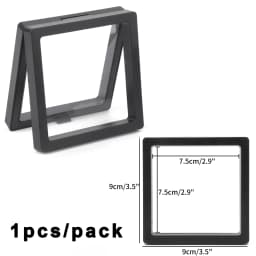 PE Film Jewelry Storage Box 3D Packaging Case Gemstone Free Stand Floating Frame Membrane Ring Earrings Necklace Display Holder
