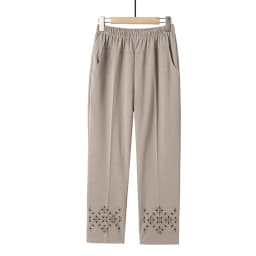 Elegant Thin High Waist Nine-Piece Pants for Middle-Aged And Elderly Women Summer Casual Loose Fit Grandmother Long Trousers