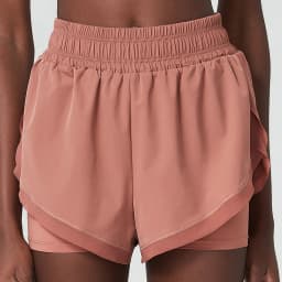 Women Summer Running Shorts Solid Color 2 In 1 Gym Yoga Short Breathable Quick Dry Short Sportswear Female Workout Clothes