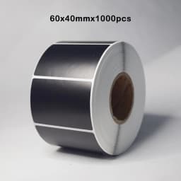 1Roll Coated Paper Sticker Adhesive Paper Black Tag Waterproof Package Label Blank Price Print Supplies Stationery Sticker