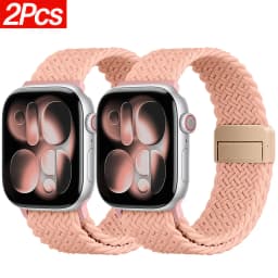 New Braided Strap For Apple Watch Bands 44 40 45 49 42 41 38mm Magnetic Snap Nylon Bracelet iWatch Series 11 9 5 6 8 7 SE Ultra3