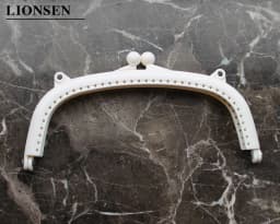 LIONSEN 16cm Arc Plastic Purse Frame Handle for Clutch Bag Handbag Accessories Making Kiss Clasp Lock 10 colors