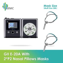 BMC G2S A20 Auto CPAP Machine for Sleep Apnea, Portable Anti Snoring Ventilator with Humidifier & 2 Masks, Medical Grade COPD Th