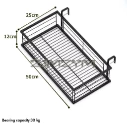 Flower Pot Organizer Storage Basket Rack Hanging Rack Closet Holders Balcony Rail Planter Shelf Fence Railing Flower Pots Holder