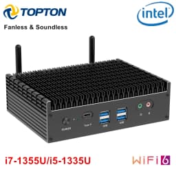 13th Gen I7 1355U I5 1335U Fanless Intel Mini PC 2*2.5G LAN PCIe4.0 DDR4 Thunderbolt 4 EGPU Desktop PC Gamer Mini Computer WiFi6