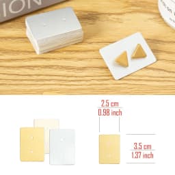 50 Piece White Stud Hoop Earring Brooch Hair Jewelry Cards Display Packing Gift Storage Stand Organizer Small Business Wholesale