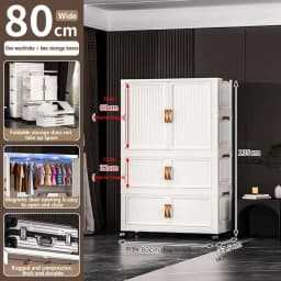 Installation Free Baby Wardrobe Foldableing Storage Cabinet Multi Layer Children's Small Wardrobe Home Clothes Storage Box Stora
