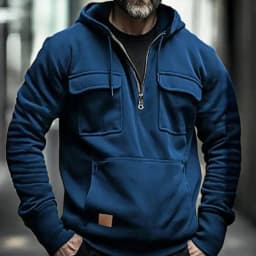 Autumn Winter Hoodies Men half-zip Patchwork Warm Fleece Sweatshirts Multi Pockets Male Fashion casual pullover Outdoor Hoodie