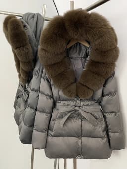 OFTBUY Winter 90% Duck Down Jacket Women Luxury Large Natural Silver Fox Fur Hooded Thick Warm Female Parkas Waterproof