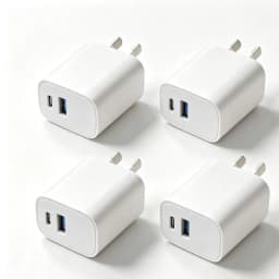 Dual Port PD Fast Charger AU Plug, USB-C + USB-A Wall Charger Adapter for iPhone, Samsung, Android Phones & Tablets