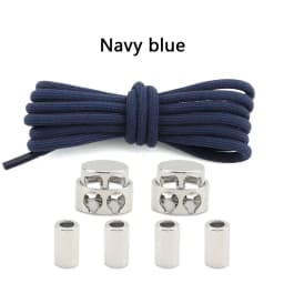 1Pair Lock Shoe laces Without ties Metal Buckle Laces Round Elastic Laces Sneakers Kids Adult No Tie Shoelaces Shoes Accessories