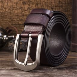 Schinteon Men Cowhide Genuine Leather Jean Pin Buckle Belt Casual Waist Strap High Quality Belts