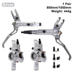 Bicycle Hydraulic Disc Brake 2 Piston MTB Brake Caliper IIIPRO E2 Mountain Bike Brake Oil Pressure 800/1550mm Front Rear Brake