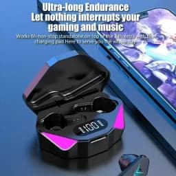 Bluetooth 5.4 Earphones TWS Lightweight Earbuds 65ms Low Latency Gaming Headphones with Built-in Microphone
