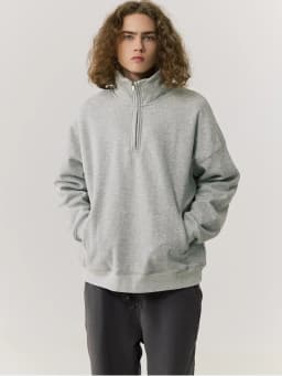 KITH American Style Fleece Lined Hoodie Half Zip Autumn Winter Jacket Unisex Heavyweight Couple Outfit Hooded Sweatshirt