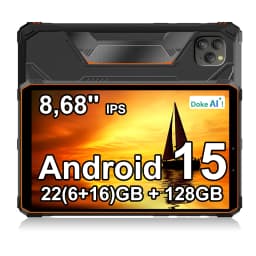 Blackview Active 5 [No EU Charger]Rugged Tablet, 22(6+16)GB RAM+128GB ROM, 8.68" 90Hz IPS Screen, 6600mAh Battery, Android 15, Doke AI, NFC, Fingerprint