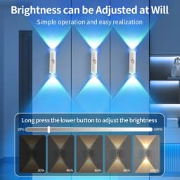 LED Night Lights Double-head Sunset Wall Lamp Motion Sensor RGB Ambient Light Magnetic USB Rechargeable Party Corridor Closets