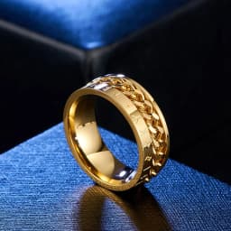 Anxious Rings Rotate Titanium Steel Rotate Rings Viking Rune Odin Norse Text Chain Rings For Men Black Rock Biker Wedding Par