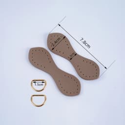 2pcs 4pcs Hand-Stitched DIY Buckle D Genuine Cowhide Leather Bag Straps Clip Connectors Hook Clasp Replacements