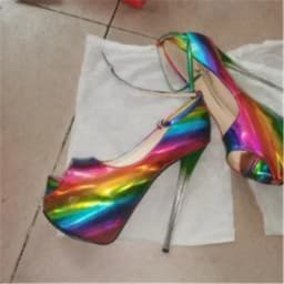 SDTRFT Cosplay Platforms Stilettos 22cm Ultra Thin High Heels Sexy Ladies Party Pumps Shallow Mouth Catwalk Shows Women's Shoes