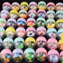 6pcs Gacha Mixed Doll Toy Ball Transparent Capsule Surprise Egg Model Puppets Toys for Gift Game Machine 47X55mm