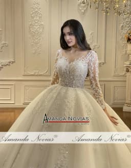Customized Hot Sale Real Sample Bridal Dresses NS4548
