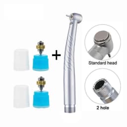 EYY Dental Dentistry High Speed Handpiece LED High Rotation Turbine Push Button 2/4 Hole Standard Torque Head Triple Water Spray