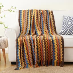 Battilo Boho Throw Blanket Lightweight Knit Throw With Tassels Bohemian Woven Sofa Blankets Soft Bed Plaid Decorative Blanket